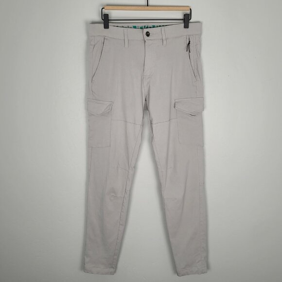 Projek Raw Size 32x30 Cargo Pants Stretch Performance Light Gray Beige - Picture 1 of 13